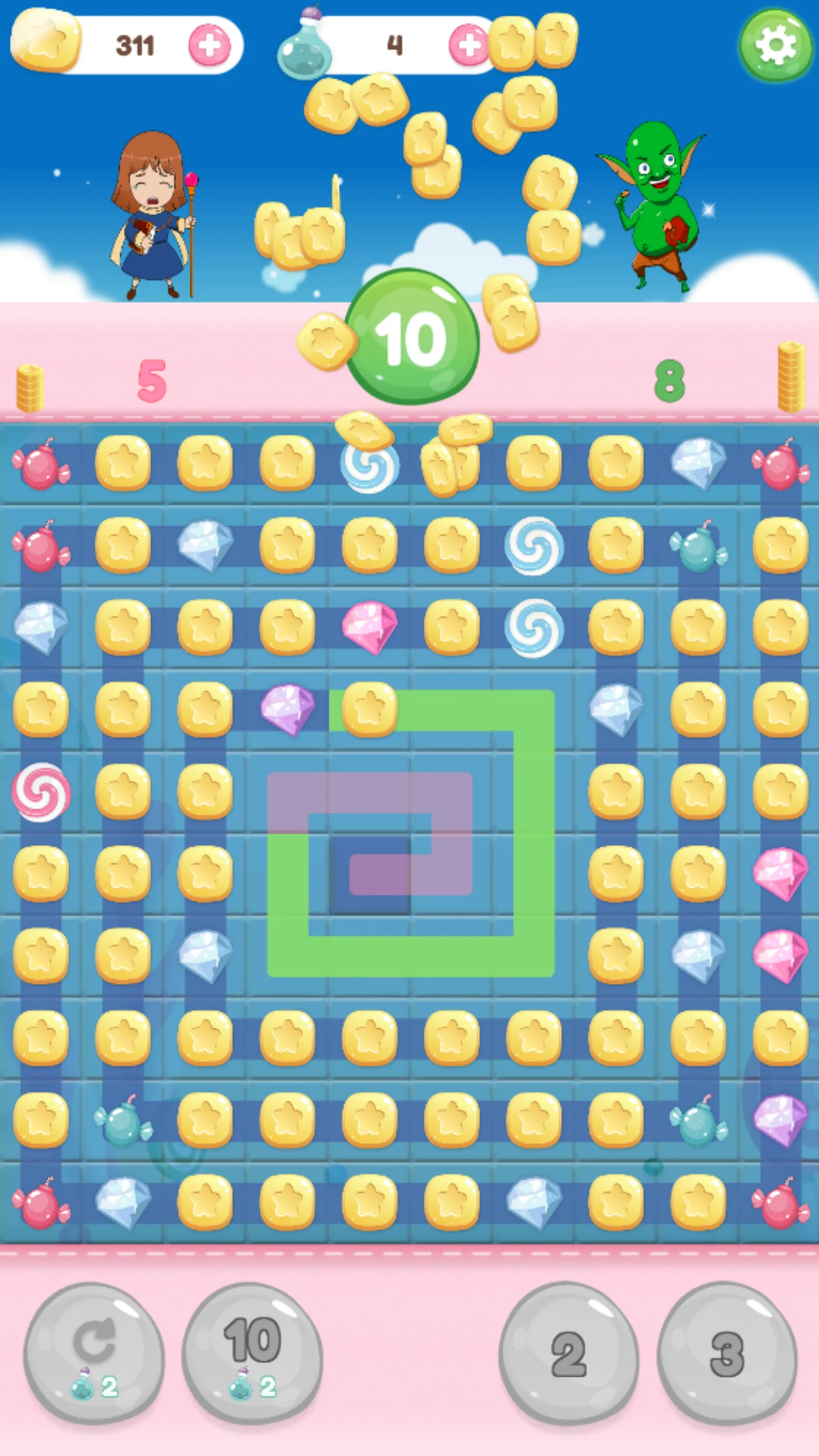 Coin Shower - Puzzle Battle screenshot